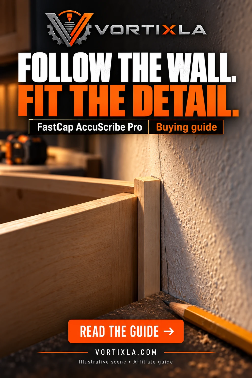 FOLLOW THE WALL. FIT THE DETAIL. — illustrative scene for this buying guide