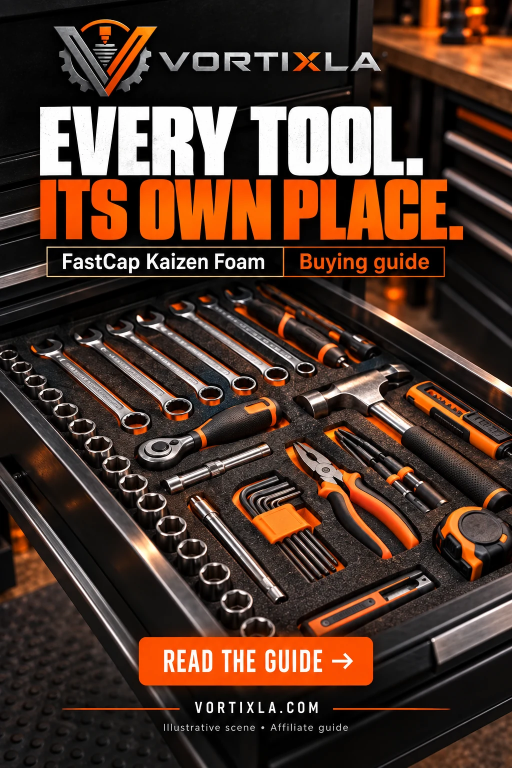 EVERY TOOL. ITS OWN PLACE. — illustrative scene for this buying guide