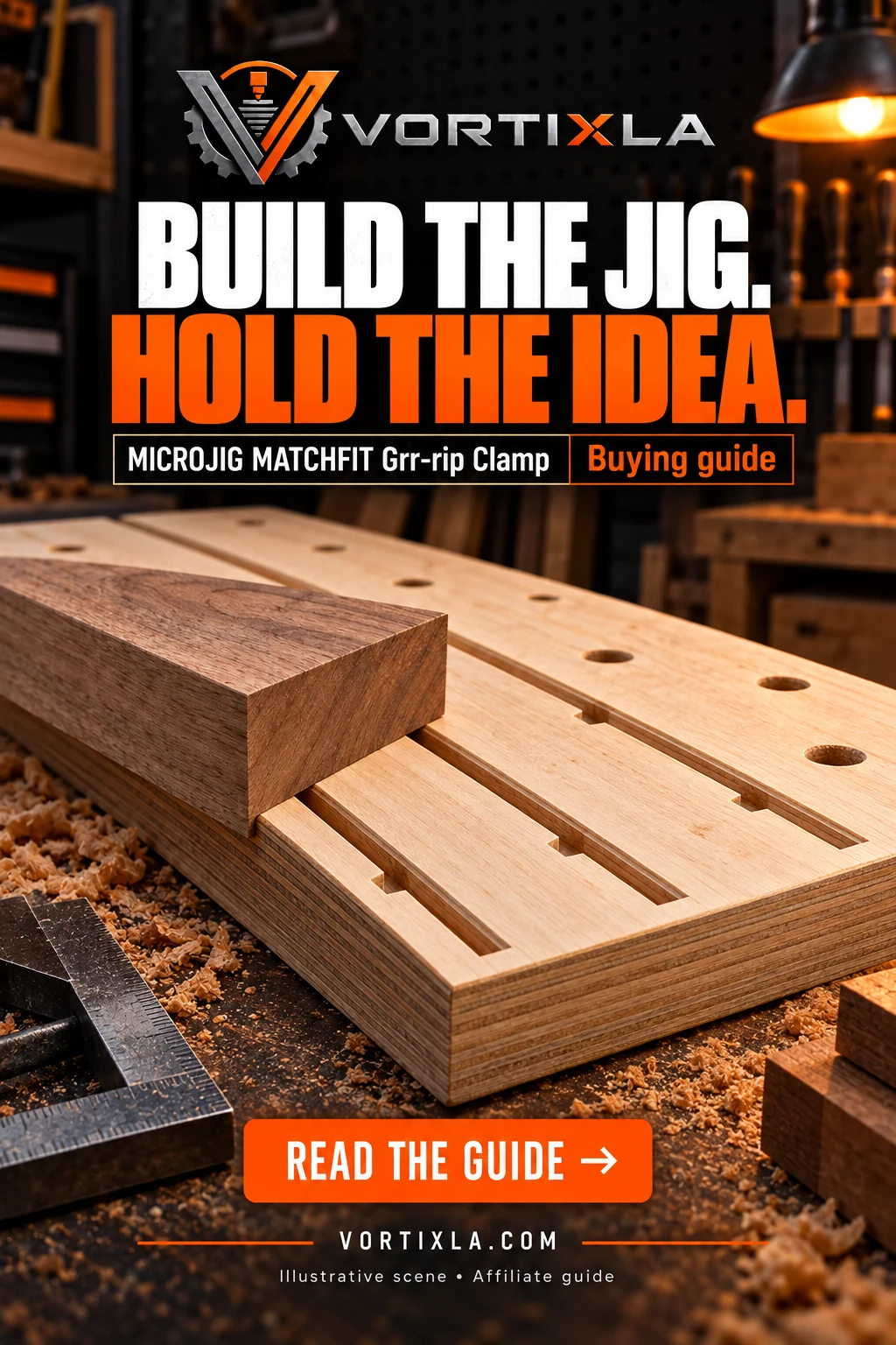BUILD THE JIG. HOLD THE IDEA. — illustrative scene for this buying guide
