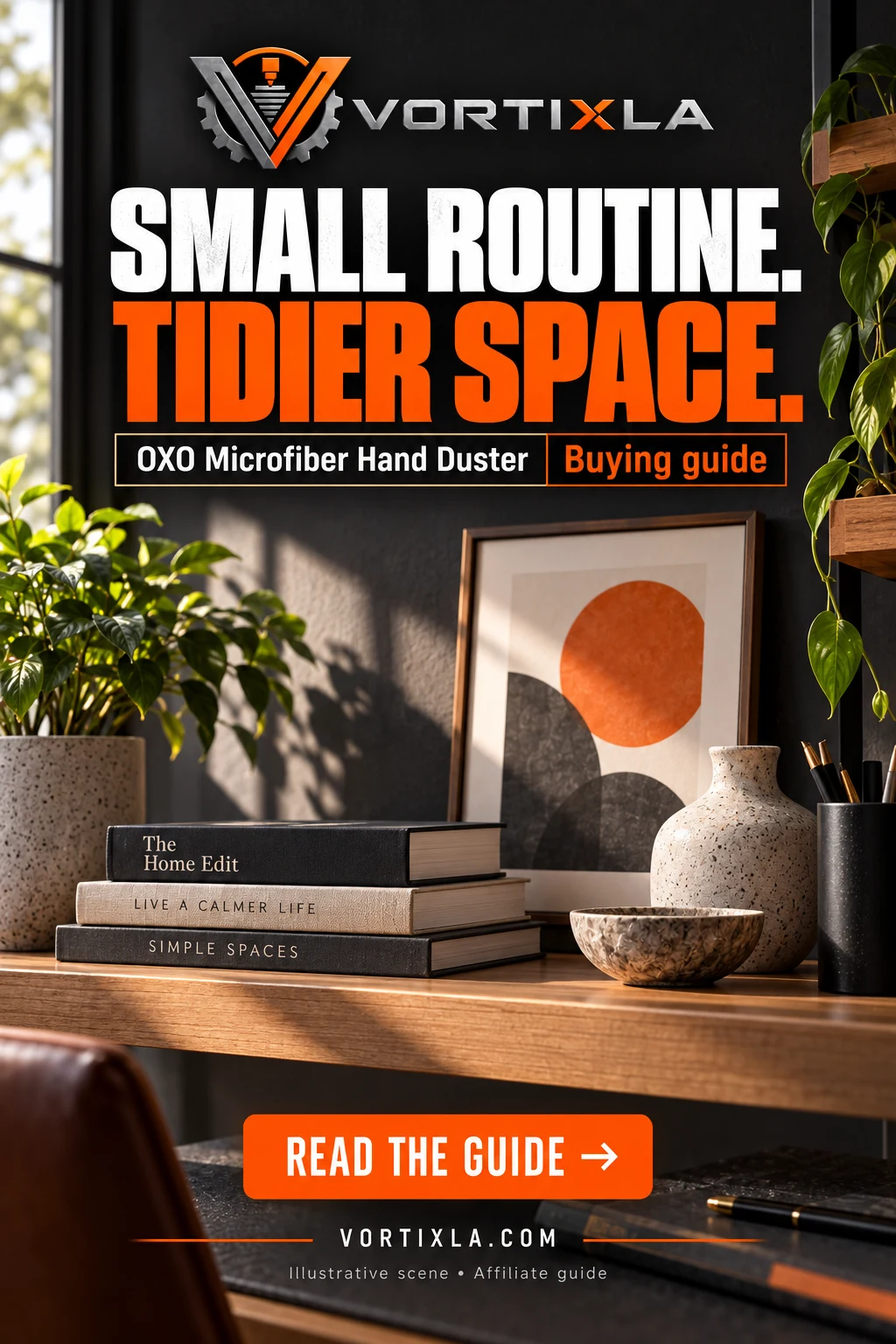 SMALL ROUTINE. TIDIER SPACE. — illustrative scene for this buying guide