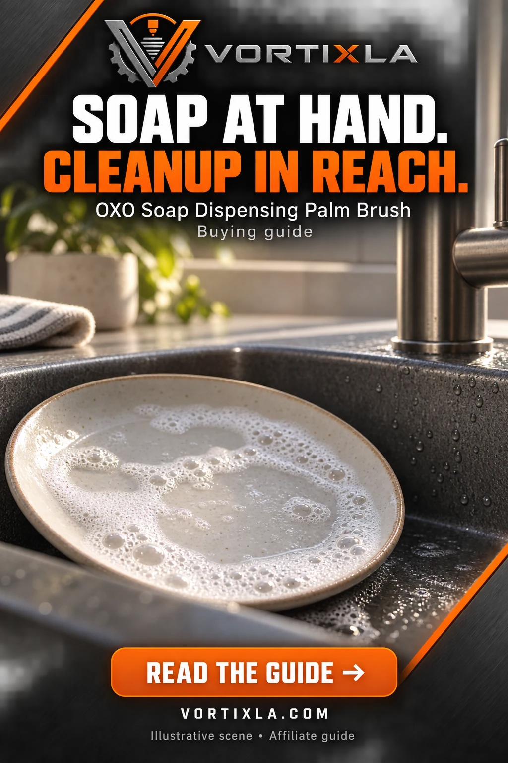 SOAP AT HAND. CLEANUP IN REACH. — illustrative scene for this buying guide