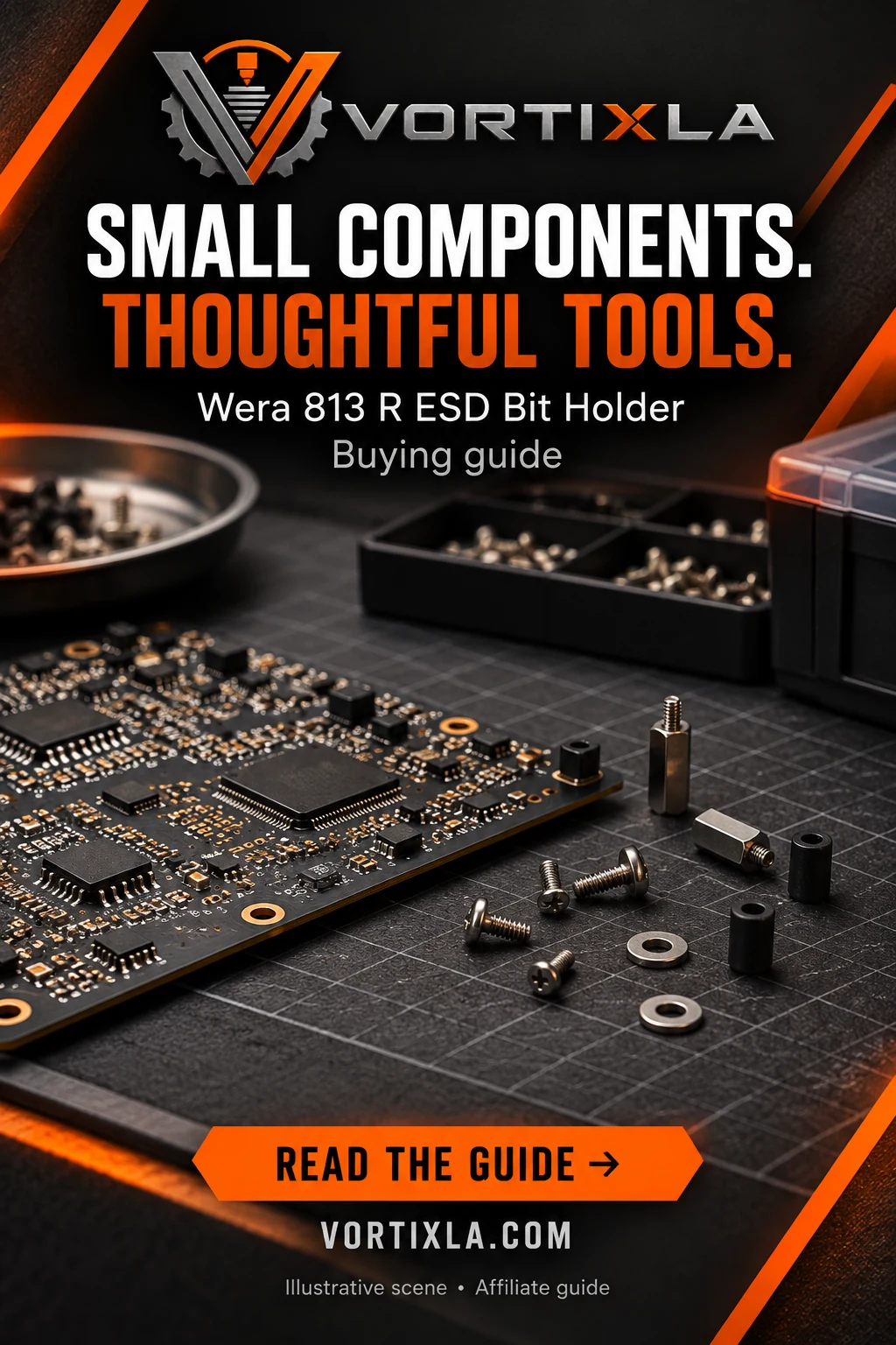 SMALL COMPONENTS. THOUGHTFUL TOOLS. — illustrative scene for this buying guide